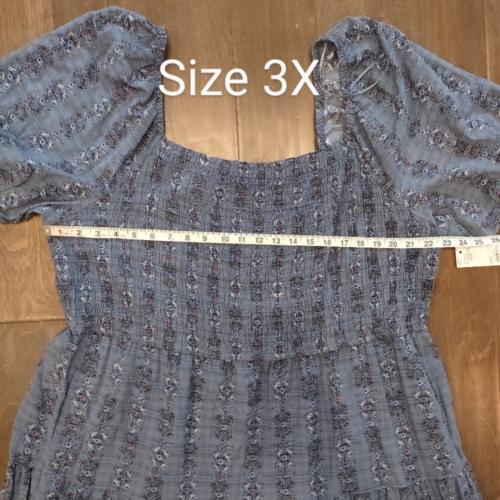 Sonoma Smocked Tiered Floral Print Midi Dress - Picture 13 of 14